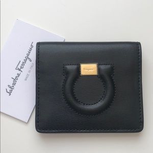 Salvatore Ferragamo Leather Bi-Fold Card Case
